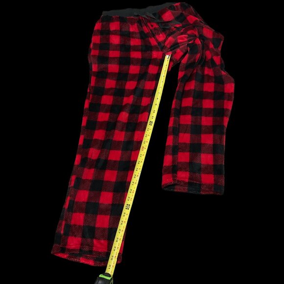 Holiday Fam Jams Men's Small Red and Black Plaid PJ Pants - Picture 4 of 5